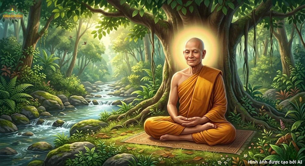 Ngài Ưu Lâu Tần Loa Ca Diếp chứng quả A-la-hán sau thời gian ngắn xuất gia học Phật (ảnh minh họa)