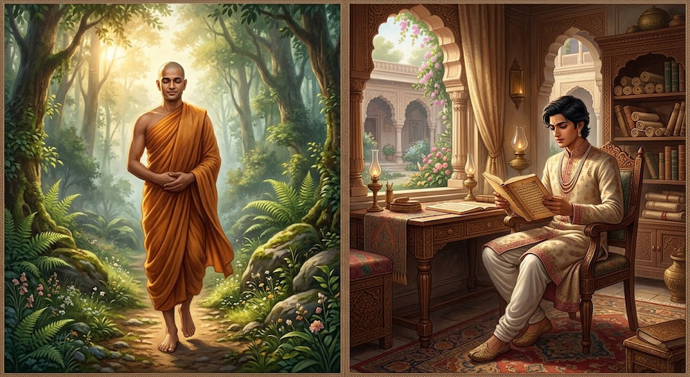 Tỳ-kheo Tăng Hộ và Tăng Hộ cháu  (ảnh minh hoạ)