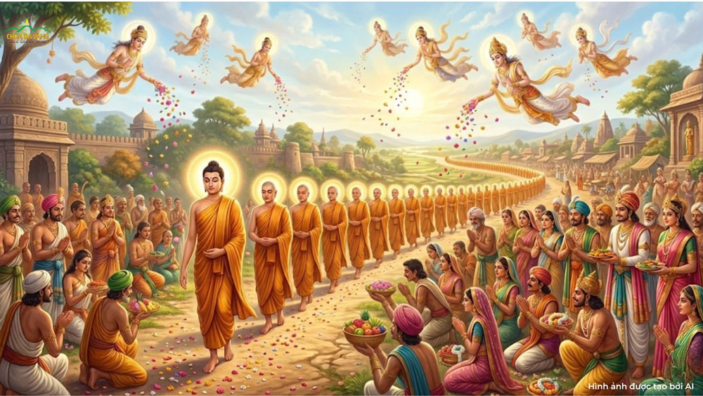 Khắp nhân thiên đều ngợi ca Đức Phật và các bậc Thánh Tăng vì nội tâm trong sáng của các Ngài (ảnh minh họa)