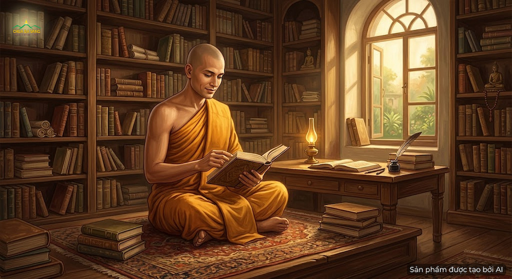 Ngài An Thế Cao dịch bộ kinh Bát Đại Nhân Giác từ tiếng Phạn sang tiếng Hán (ảnh minh họa)