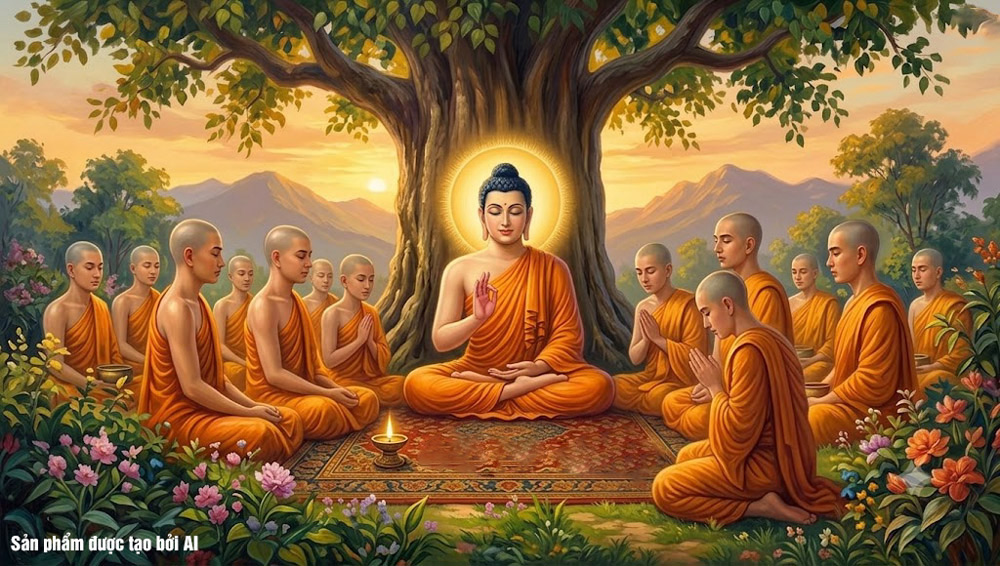 Đức Phật giải đáp cho chúng Tăng về cái chết của Nanda (ảnh minh họa)