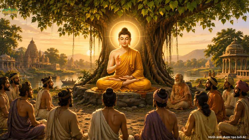 Đức Phật đã thuyết giảng con đường giúp chúng sinh diệt tận căn bệnh thống khổ nơi tâm (ảnh minh họa)