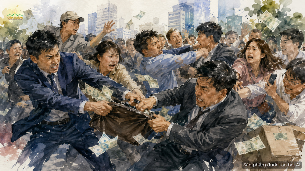 Vì tham đắm ngũ dục mà sinh ra đấu tranh, giành giật nên gây ra đau khổ (ảnh minh họa)  