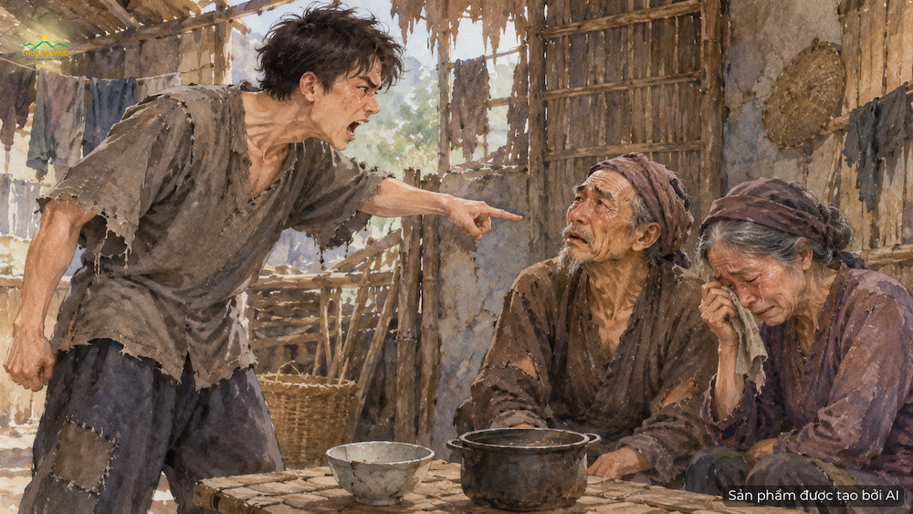 Người nghèo khổ thường có tâm oán hờn, trách cha mẹ không sinh mình vào nhà giàu sang (ảnh minh họa)