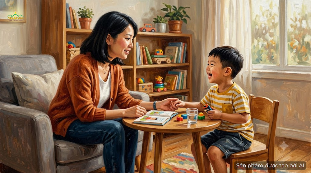 Mỗi người thường nên giáo dục con cái của mình về niệm ân để làm sung mãn tâm biết ơn (ảnh minh hoạ)