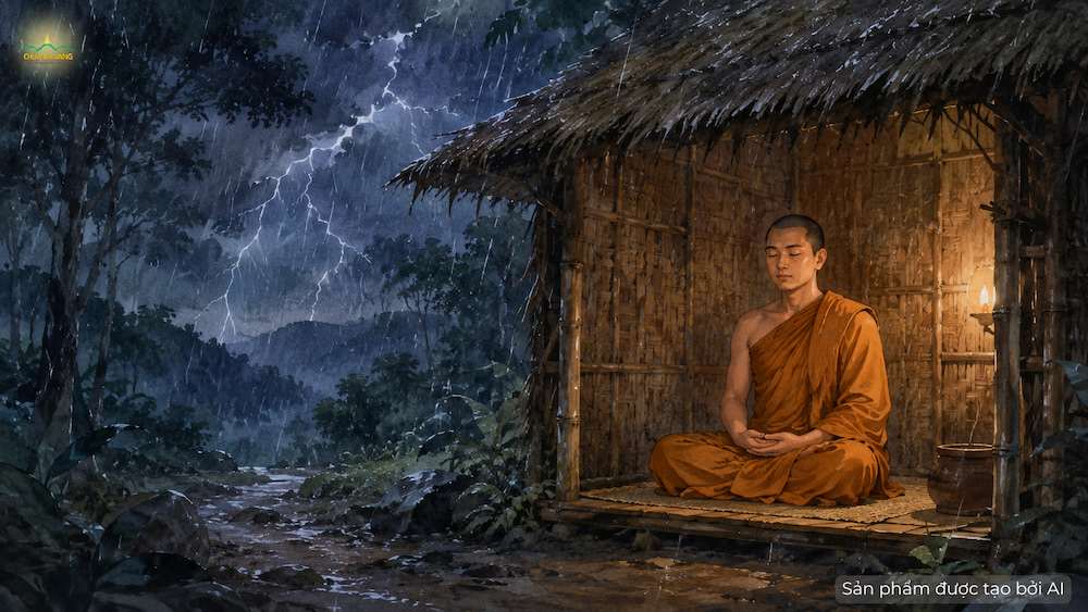 Người tu hành cần vững tâm để vượt qua những thử thách, chướng ngại và bão tố (ảnh minh hoạ)