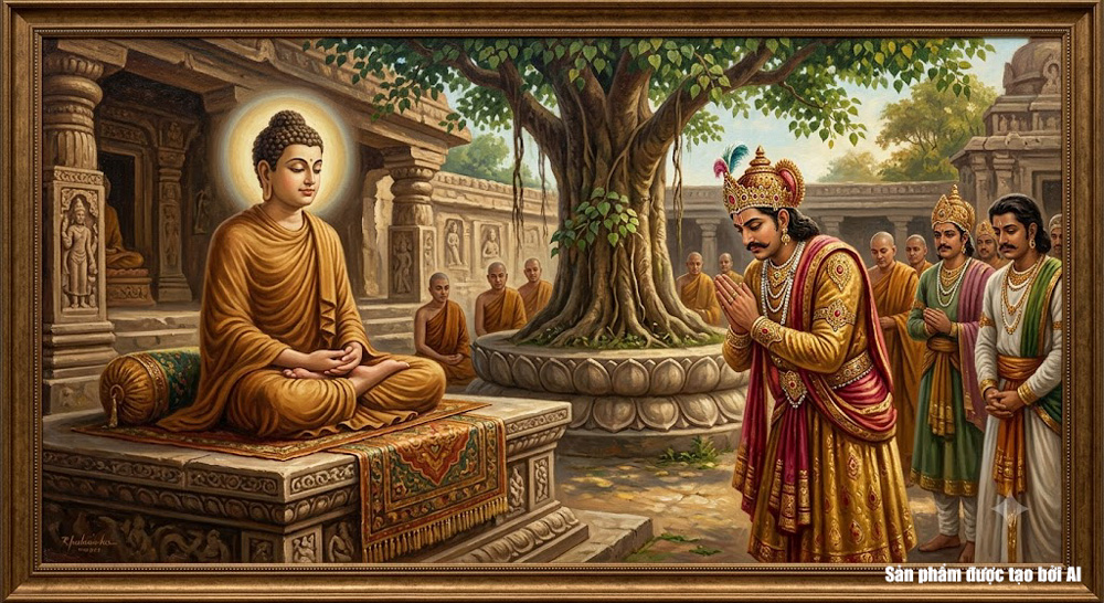 Vua Ma Hin Đa đã đích thân đến đảnh lễ Đức Phật Phất Sa (ảnh minh họa)