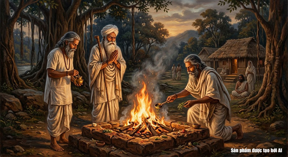 Ba anh em ông Ca Diếp là những vị đạo sĩ nổi tiếng thuộc phái thờ Thần lửa (ảnh minh họa)