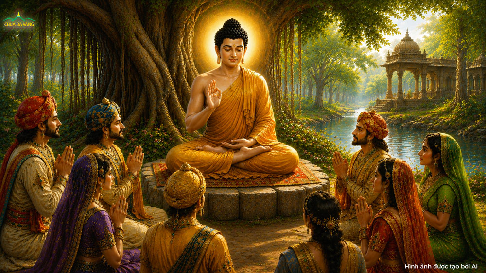 Đức Phật giảng về phước báu thù thắng khi biết hồi hướng công đức từ việc trừ bỏ tham dục đến quả vị Vô thượng Bồ đề (ảnh minh hoạ)