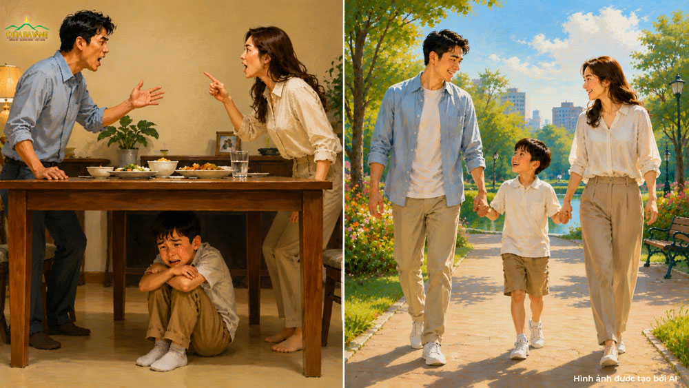 Tu học Phật Pháp giúp thay đổi hoàn cảnh gia đình từ mâu thuẫn sang hòa thuận (ảnh minh hoạ)
