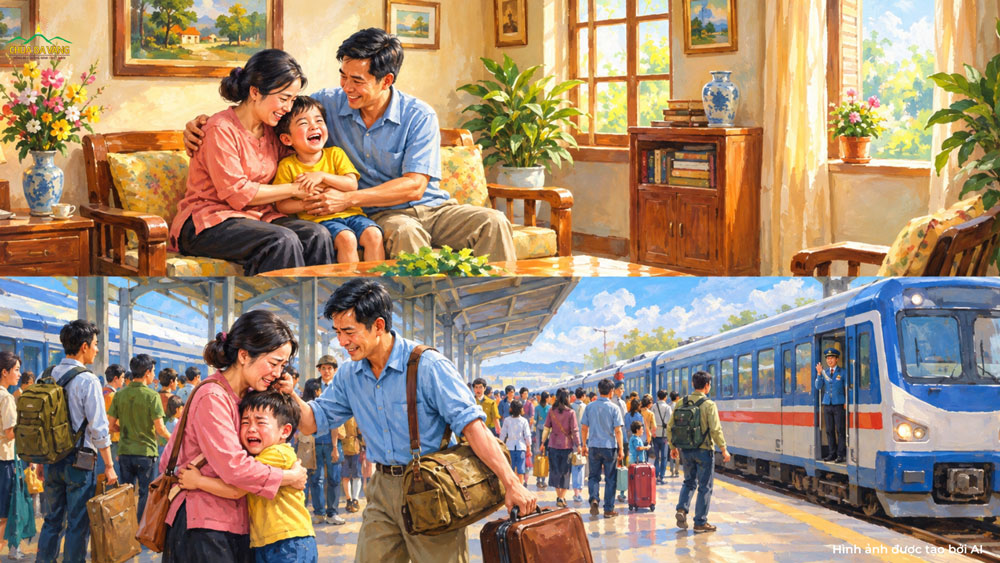 Yêu thương nhưng phải xa lìa là một ví dụ của sự khổ ở thế gian (ảnh minh họa)