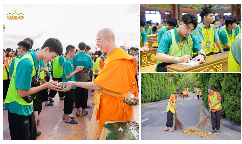 Cung kính chư Tăng, chăm chỉ nghe Pháp và quét dọn nơi Tam Bảo sẽ giúp mỗi người tự rèn luyện sự cung kính trong tâm (ảnh minh họa)
