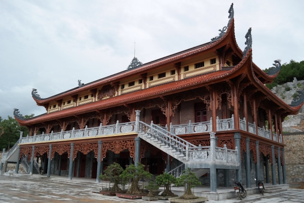 Công trình nhà thờ Tổ chùa Ba Vàng đang được hoàn thiện.