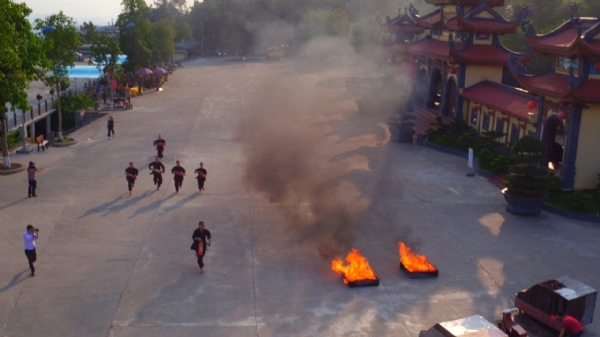 Buổi thực tập Phương án chữa cháy và cứu hộ tại chùa Ba Vàng