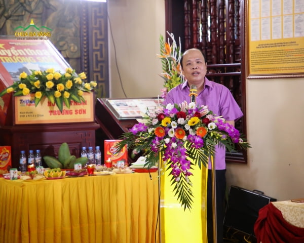 Tổng Biên Tập Tạp chí Việt Nam Hội nhập – nhà báo Đoàn Mạnh Phương phát biểu khai mạc buổi lễ.