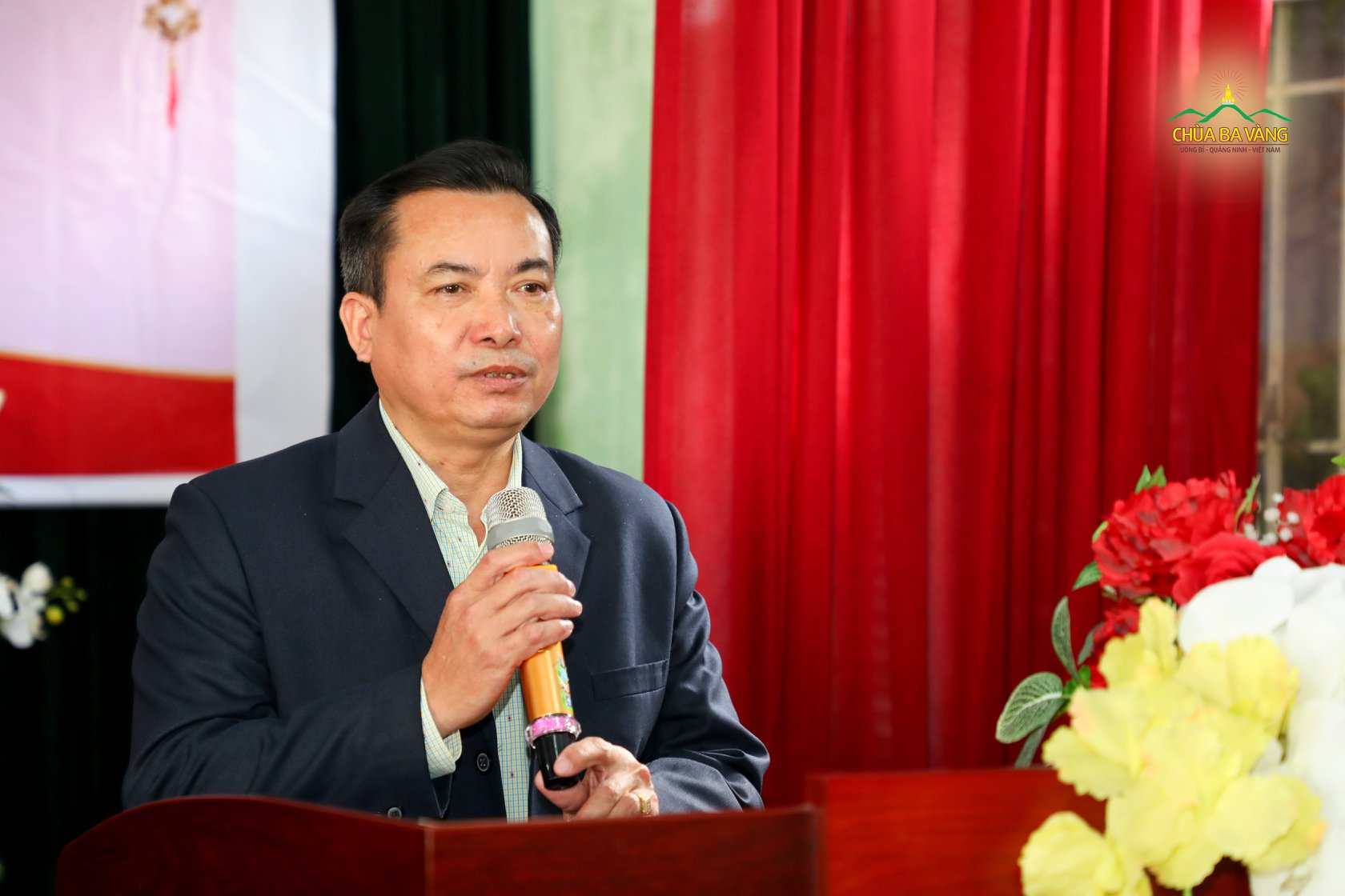 Ông Hoàng Đức Hạnh - Phó Chủ tịch MTTQVN, tỉnh Quảng Ninh phát biểu tại chương trình