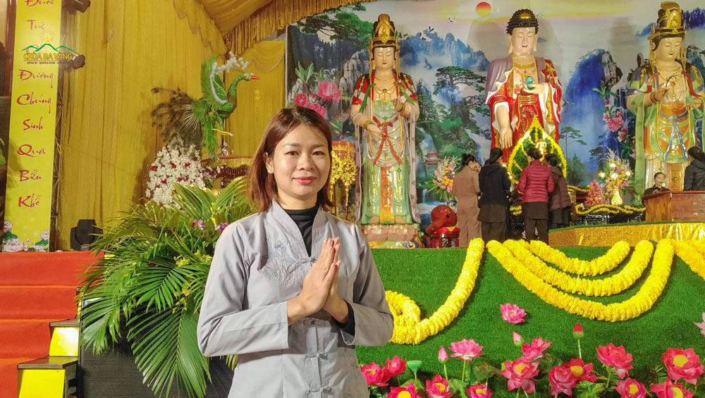 Phật tử Trịnh Thị Dung - hiện đang sinh hoạt và tu học tại CLB Trúc Hải - Hải Phòng 