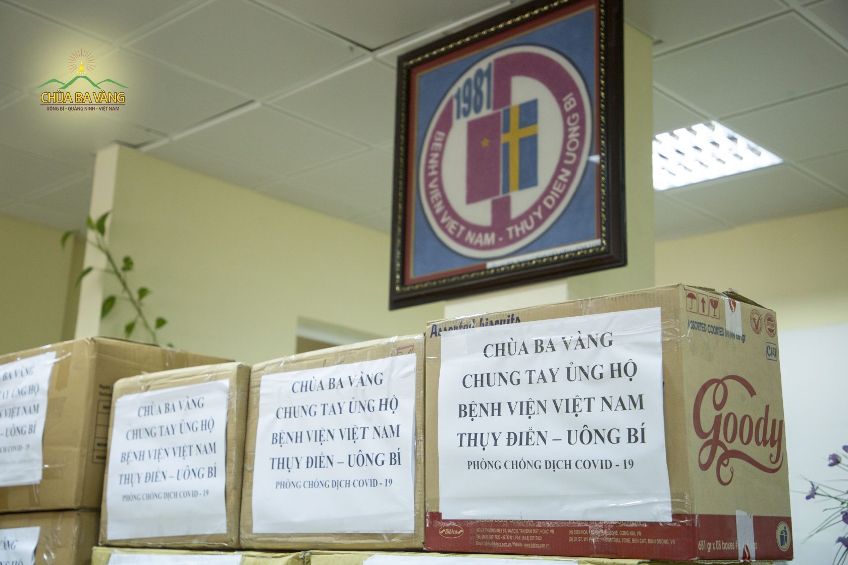 Những suất quà chùa Ba Vàng gửi tặng bệnh viện Việt Nam Thụy Điển 