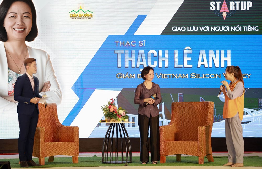 Thạc sĩ Thạch Lê Anh - nhà sáng lập Vietnam Silicon Valley giao lưu với các bạn trẻ tại Khóa tu mùa hè chùa Ba Vàng 2018