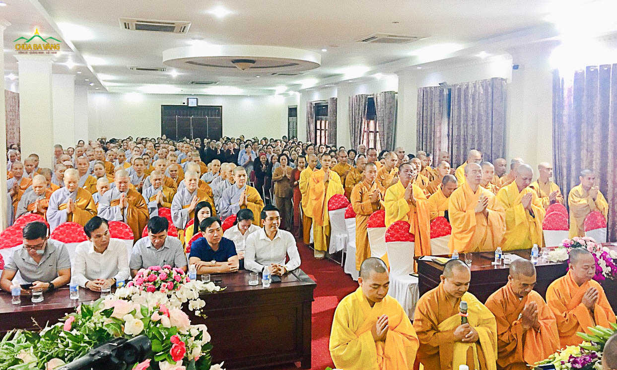 Toàn cảnh buổi lễ khai pháp khóa an cư kết hạ PL.2564 – DL.2020 tại chùa Trình - Yên Tử