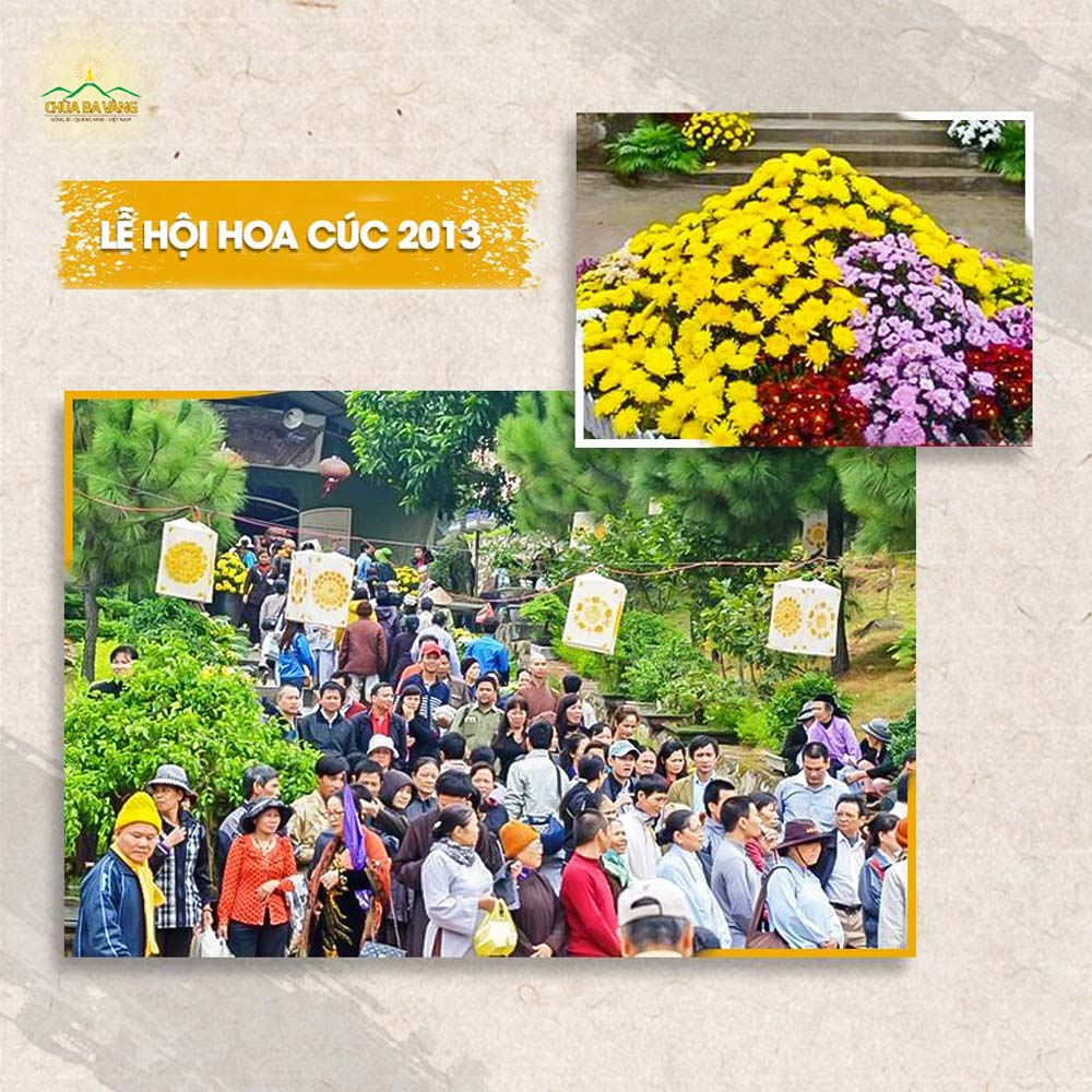 Lễ hội Hoa Cúc chùa Ba Vàng lần đầu tiên được tổ chức năm 2013 thu hút nhiều lượt khách đến tham gia