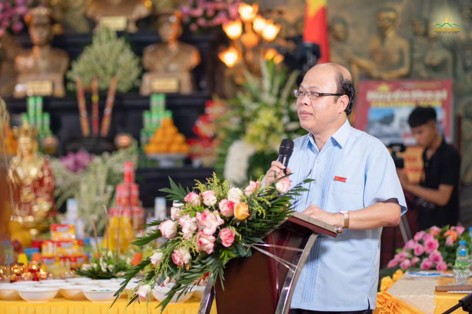 Ông Đoàn Mạnh Phương - Tổng Biên tập tạp chí Việt Nam hội nhập phát biểu tại chương trình
