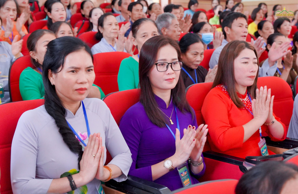 Các vị đại biểu tham gia đại hội đại biểu thành lập BTS GHPG Việt Nam huyện Minh Hóa nhiệm kỳ 2022 - 2027