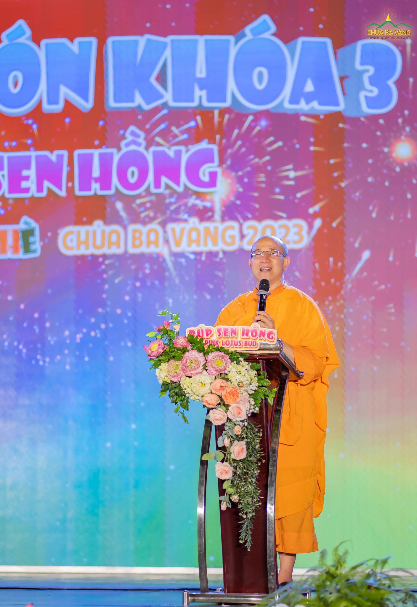 Sư Phụ Thích Trúc Thái Minh phát biểu tại chương trình 