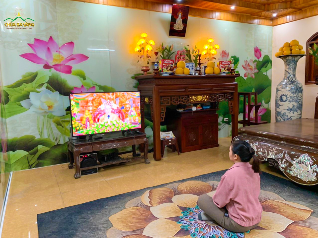 Phật tử lắng nghe những lời đạo từ ý nghĩa của Sư Phụ qua mạng trực tuyến