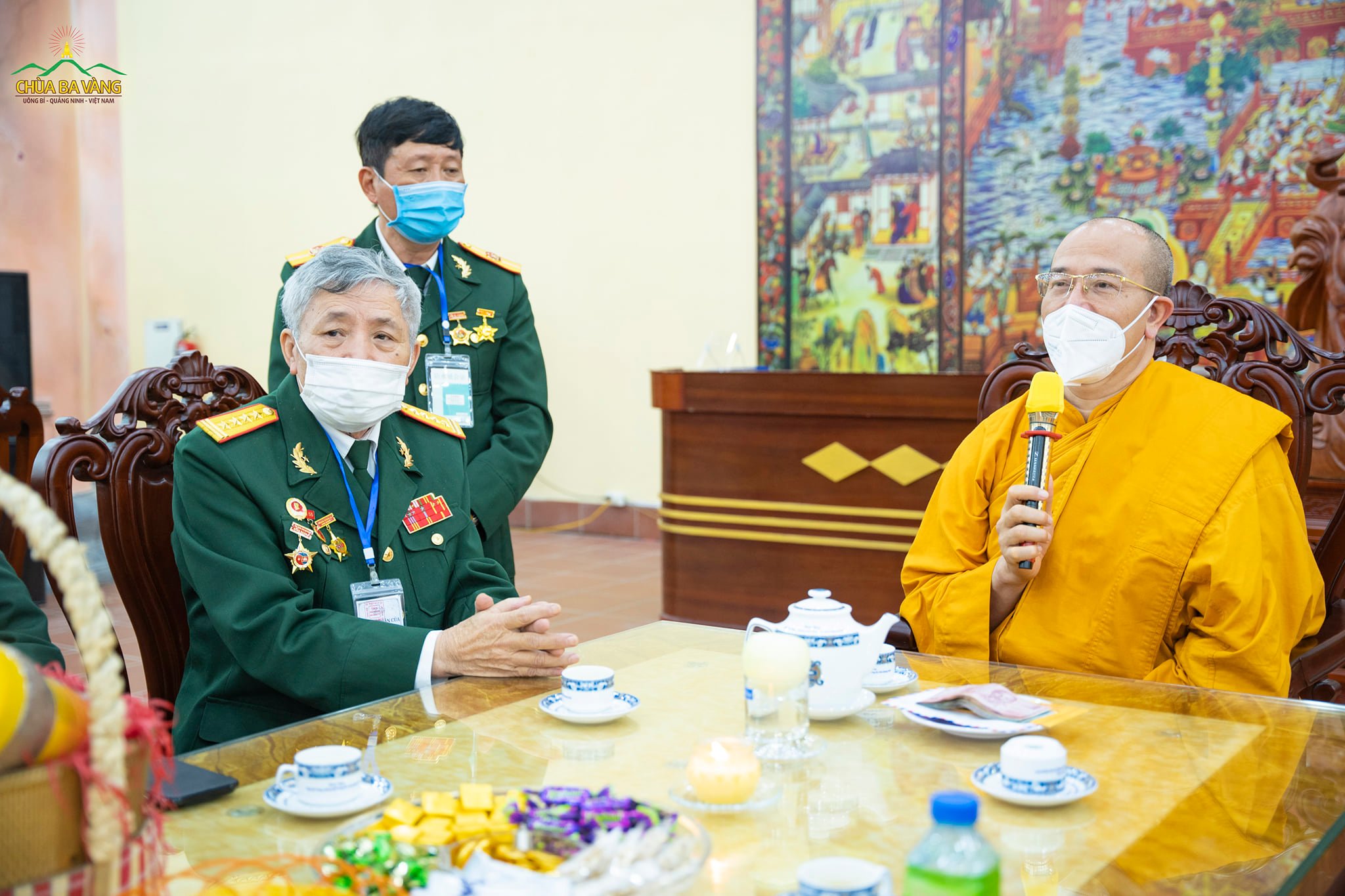 Tại buổi gặp mặt, Sư Phụ Thích Trúc Thái Minh đã có những lời chia sẻ với đoàn cán bộ