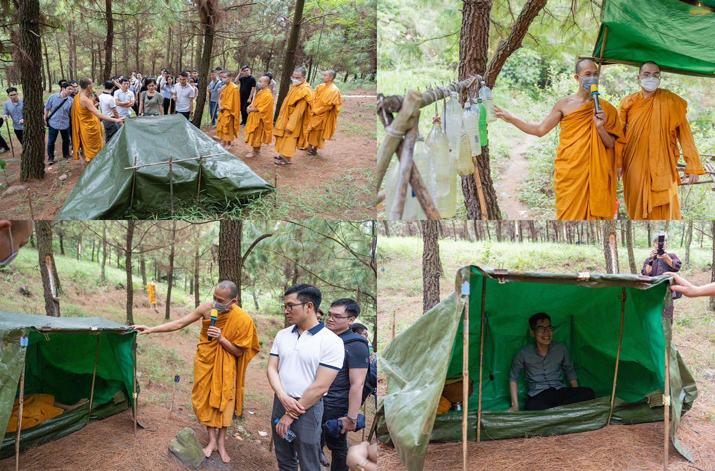 Điều đặc biệt, trong chuyến thăm chùa, đoàn đã có dịp được vào tham quan khu rừng thiền Tăng - đây là duyên lành, giúp các thành viên hiểu thêm về sự tu tập của Tăng chúng chùa Ba Vàng