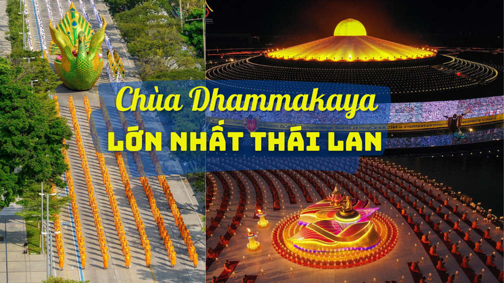 Những hình ảnh ấn tượng tại ngôi chùa Dhammakaya lớn nhất Thái Lan