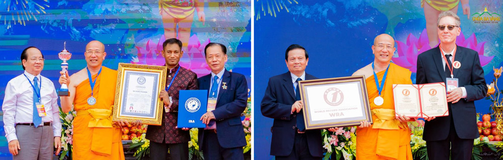 Thầy Thích Trúc Thái Minh đón nhận kỷ lục tòa giảng đường trên núi lớn nhất thế giới từ Liên minh Kỷ lục Thế giới – WorldKings và Hiệp hội Kỷ lục Thế giới - World Record Association