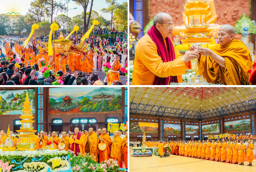 Lễ cung rước xá lợi Phật tại chùa Ba Vàng