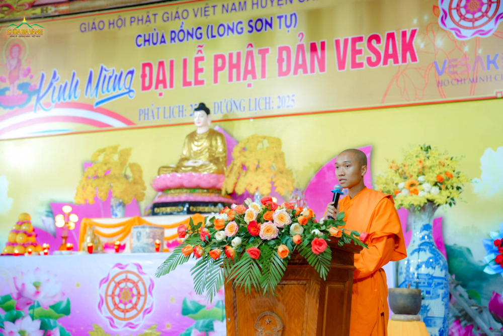 Chư Tăng chùa Ba Vàng tuyên đọc Thông điệp Đại lễ Vesak 2025 của Tổng Thư ký Liên Hợp Quốc