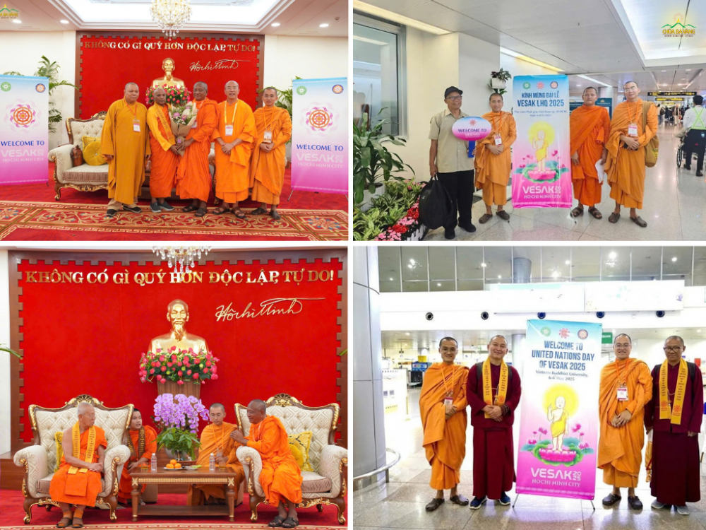 Chư Tôn đức Tăng chùa Ba Vàng cùng chư Tôn Giáo phẩm tiếp đón phái đoàn Phật giáo quốc tế và đại biểu các quốc gia đến tham dự Đại lễ Vesak LHQ 2025
