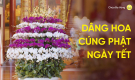 Phật tử chùa Ba Vàng dâng hoa cúng Phật ngày Tết