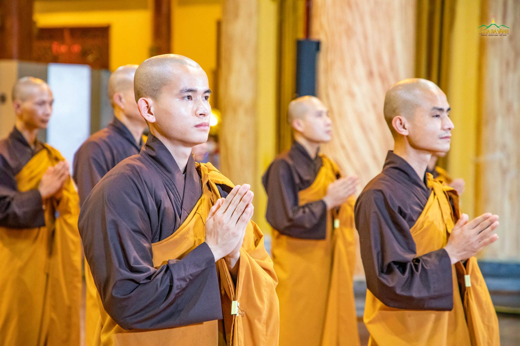 Được sự chỉ dạy trên Sư Phụ Thích Trúc Thái Minh, chư Tăng chùa Ba Vàng tác lễ bạch Phật sám hối