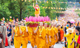 Cung rước tôn tượng Đức Phật đản sinh | Đại lễ Phật Đản 2022 chùa Ba Vàng
