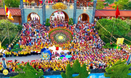 Rực rỡ sắc màu, hơn 6 vạn người cùng hân hoan kỷ niệm ngày Đức Phật đản sinh | Chùa Ba Vàng