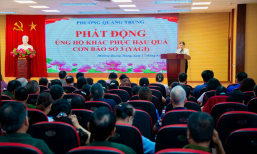 Chùa Ba Vàng chung tay ủng hộ Nhân dân phường Quang Trung khắc phục thiệt hại sau cơn bão số 3