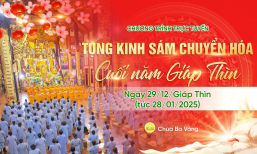 Tụng kinh sám chuyển hóa cuối năm Giáp Thìn 2024 | Chùa Ba Vàng, ngày 29/12/GT