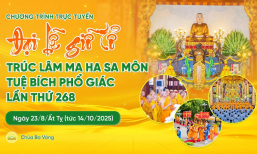 [Video] Đại lễ giỗ Tổ Trúc Lâm Ma Ha Sa Môn Tuệ Bích Phổ Giác lần thứ 268 | Ngày 23/8/Ất Tỵ