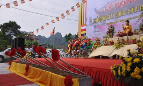 Thầy Thích Trúc Thái Minh tham dự Lễ động thổ khởi công xây dựng chùa Trúc Lâm Tà Lùng