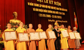 Thầy Thích Trúc Thái Minh tham dự lễ kỷ niệm 10 năm ngày thành lập GHPPGVN tỉnh Quảng Ninh