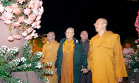 Hòa Thượng Thích Tánh Nhiếp, Sư Phụ cùng chư Tôn đức Tăng chùa Đại Giác tham quan các khu tiểu cảnh của Lễ hội Hoa Cúc