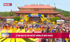 Truyền hình Nhân Dân đưa tin về Lễ hội Hoa Cúc Chùa Ba Vàng 2020 - Hướng về miền Trung thân yêu