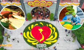 Quá trình hoàn thành Mô Hình Đặc Biệt ở cổng Tam Quan tại lễ hội Hoa Cúc 2020 - Hướng về miền Trung