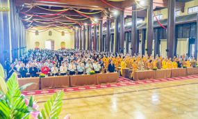 Chư Tăng chùa Ba Vàng dự lễ kỷ niệm 691 năm ngày giỗ Tổ sư Pháp Loa
