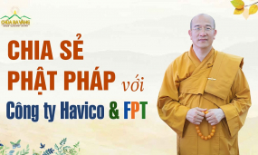 Pháp thoại: Thầy Trụ trì chùa Ba Vàng chia sẻ Phật Pháp với cán bộ - học viên công ty havico & FPT